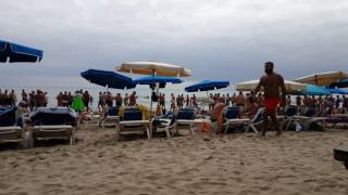 Sitges Bear Beach  Summer 2016 4K UHD Video [upl. by Ayalat]