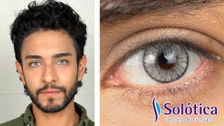 Natural Colors Cristal  Solotica Grey Colored Contact Lenses [upl. by Edythe]