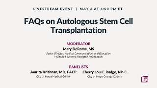 FAQs on Autologous Stem Cell Transplantation [upl. by Aramot]