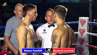 Reece Farnhill vs Ryszard Lewicki on Maree Boxing show at Oldham Leisure Centre 51024 [upl. by Cayser262]