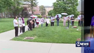 Wichita State students hold proPalestinian protest on campus [upl. by Ueih]