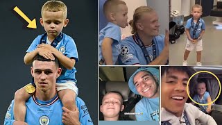 Ronnie Foden El Wey Phil Foden Son Funny Moments During Man City Treble Celebrations [upl. by Ellenid270]