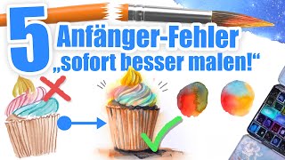 Die 5 größten Fehler mit Aquarellfarben und was man dagegen tun kann  Tanja Meyer [upl. by Alinna]