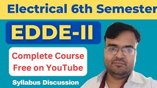 EDDEll Complete Course free  EE 6th Semester  Syllabus Discussion PolytechnicPathshala [upl. by Ubana]