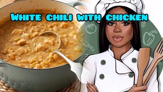 THE BEST White Chili With Chicken  Foodie Frenzy [upl. by Gnet525]