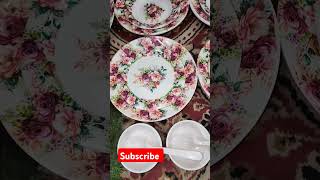 Hyderabad Crockery shop melamine Dinner Set 84pc price 4500 fixed [upl. by Adigun]