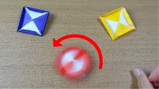 動く折り紙「くるくるコマ」Action Origami quotSpinning Topquot [upl. by Ahsinyd]