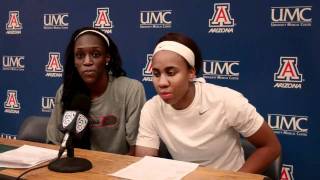 Ify Ibekwe amp Davellyn Whyte Post Game 122810 by Arizona Athletics [upl. by Urbannai]