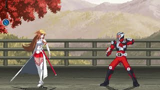 Ikemen GO Asuna Yuuki vs Kamen Rider Ryuki [upl. by Hsitirb]