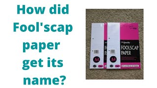 What does Foolscap paper mean [upl. by Norehc]