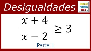 DESIGUALDADES RACIONALES  Ejercicio 1 Parte 1 [upl. by Airdna]