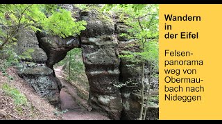 Eifel  Felsenpanorama auf der Buntsandsteinroute – von Obermaubach nach Nideggen [upl. by Krystal238]