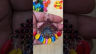 Beautiful beaded earrings 😍♥️shortvideo art diyearrings [upl. by Licna]