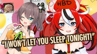 Matsuri flirts with Hakos Baelz but Baelz fires back and rizzes Matsuri Baelz birthday stream [upl. by Delcine]