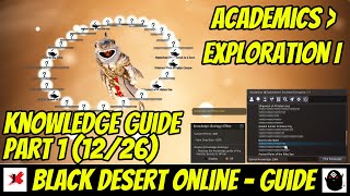 Guide Academics Exploration I  Part 1 1226 Knowledge Pavino Greko Log  Black Desert Online [upl. by Diogenes]