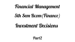 Financial Management5th sem Bcom Finance [upl. by Harragan]