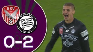 ÖFB Cup 3 Runde Kapfenberger SV  SK Sturm Graz 02 ● Alle Tore und Highlights [upl. by Marlena723]