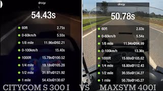 DAFRA MAXSYM 400i 2024 VS CITYCOM S 300 2022 [upl. by Nolubez202]