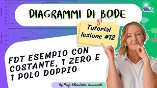 Tutorial Diagrammi di Bode lezione 12 esempio con costante 1 zero e 1 polo doppio [upl. by Hellene]