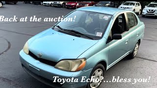 Auction time 2002 Toyota Echo manual POV TEST DRIVE WALKAROUND sold 1700 [upl. by Asilem]