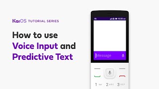 How to use voice input and predictive text on KaiOS phone [upl. by Pail796]