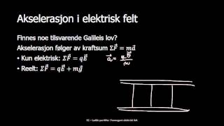 5C – Ladde partikler i homogent elektrisk felt [upl. by Sedrul]