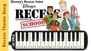 Disneys Recess Intro  Recess Theme Song Melodica Tutorial [upl. by Ellen]