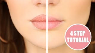 How to fake big lips  change your lip shape  Overline Lips Tutorial  PEACHY [upl. by Ullyot]