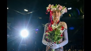 Alexandra Trusova  ISU JGPF Vancouver 2018 Victory ceremony [upl. by Marchal]