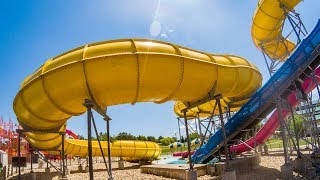 Mt Olympus  Tritons Rage  Huge Raft Ride Waterslide Onride POV [upl. by Ilrak]