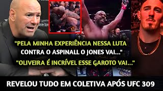 BATEU O MARTELO🚨 Dana FAZ GRANDES REVELAÇÕES sobre Jon Jones x Aspinall e sobre Charles Oliveira [upl. by Albion]