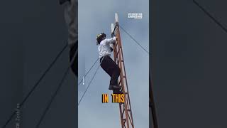 Firefighters 50Meter Vertical Ladder Climb [upl. by Paver]