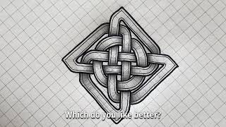 Celtic Knot Drawing Circular Windmill Tutorial [upl. by Ailuj]