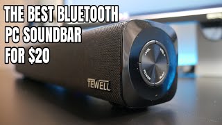 Tewell PC SoundbarBluetooth speaker Review [upl. by Ettore]