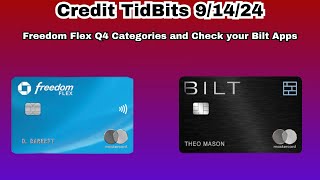 Credit TidBits 914  Freedom Flex Q4 and Targeted Bilt offers [upl. by Luciana]