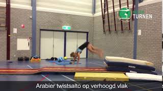 arabier twistsalto op verhoogd vlak [upl. by Ruffi]