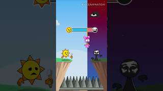 Mr Sun vs Black compete for Pinki  Who will win shorts animation sprunki [upl. by Naamann]