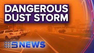 Dust storm turns northwest Victorian skies orange  Nine News Australia [upl. by Ainolopa]