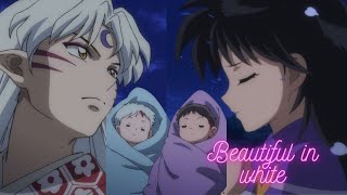 Sesshomaru and Rin x Towa and Setsuna AMV  Yashahime season 2 Beautiful in White [upl. by Trepur]