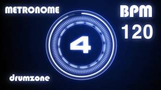 120 BPM  Metronome  Click amp Voice  1 hour [upl. by Jews366]