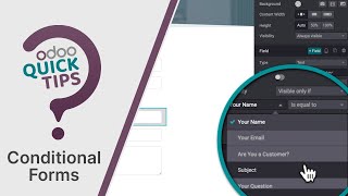 Odoo Quick Tips  Conditional forms Website [upl. by Abbub720]