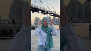 NonMuslims Her reaction is priceless ♥️  Urban Modesty shorts status islam youtubeshorts [upl. by Zinnes]