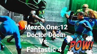 Mezco One12 DOCTOR DOOM VS THE FANTASTIC FOUR FIGURES REVIEW PHOTOS [upl. by Valdas798]