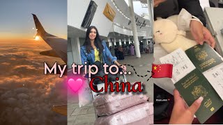 My trip to china🇨🇳 part 1  رحلتي من المغرب للصين❤️✈️ [upl. by Asquith]