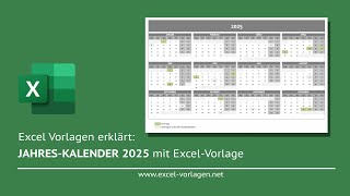 Kostenlose ExcelVorlage Jahreskalender 2025 mit Feiertagen amp Ferien – Inklusive PDF 📅 [upl. by Esinyt249]