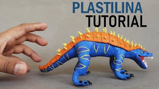 Como hacer un LAGARTO PREHISTORICO de Plastilina NUNDASUCHUS level 40 paso a paso [upl. by Nauqed]