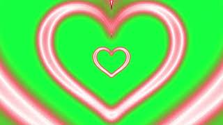 Glowing Heart Background  Green Screen  Copyright Free [upl. by Rundgren729]