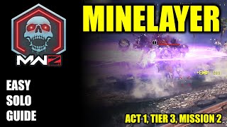 COD MW3 Zombies Minelayer Solo mission guide Act 1 Tier 3 Mission 2 [upl. by Rehotsirk609]