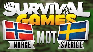 NORGE MOT SVERIGE  Survival Games  Norsk Minecraft [upl. by Vasya]