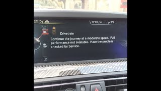 Drivetrain error message on BMW M5M6 [upl. by Ydnar]